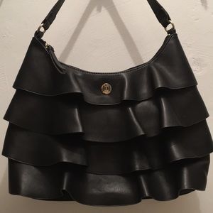 Gorgeous Black Ruffle Liz Claiborne Purse